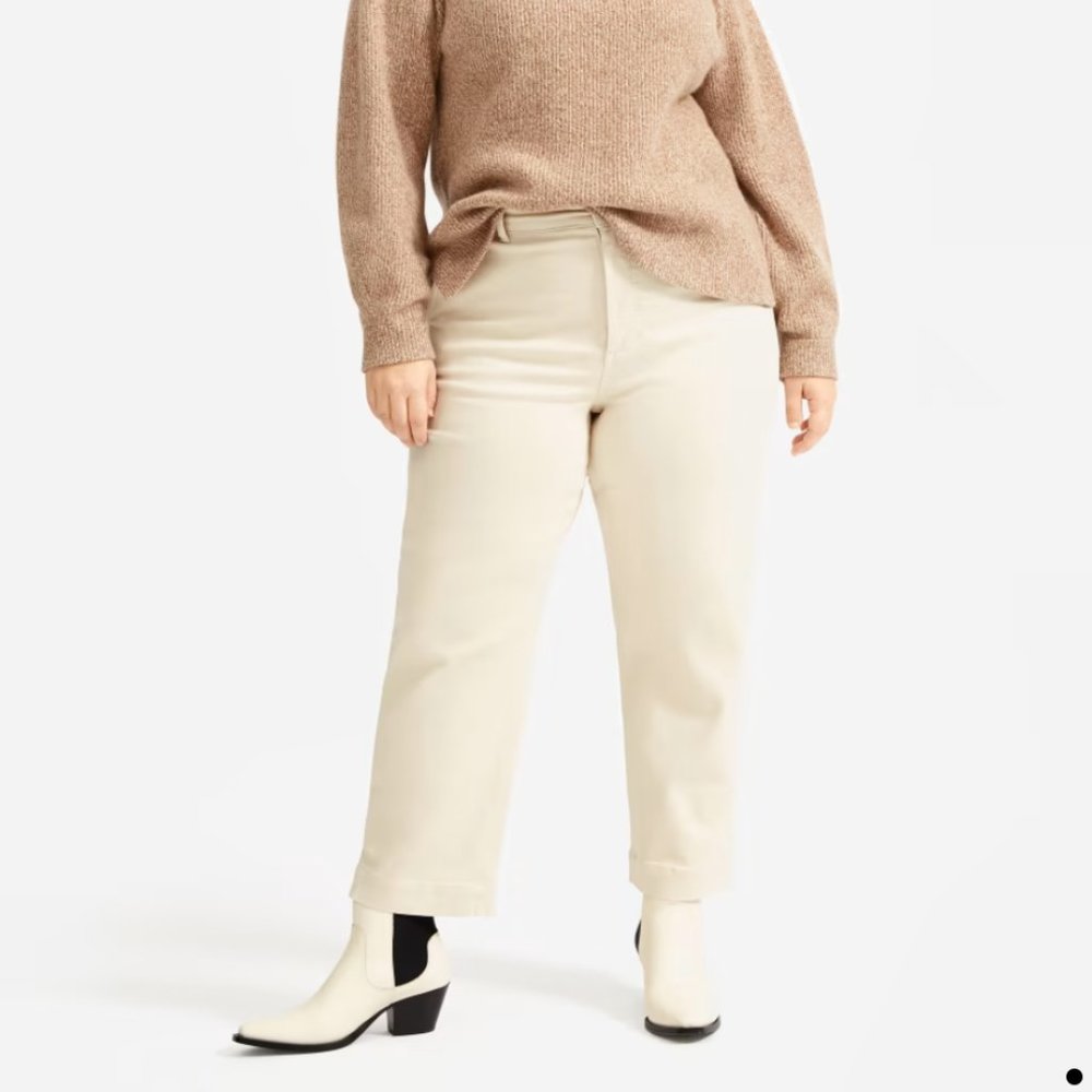 Everlane Straight Leg Crop Pants (Short) Sandstone
